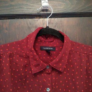 14P Land's End Lightweight Long-Sleeved Button down blouse